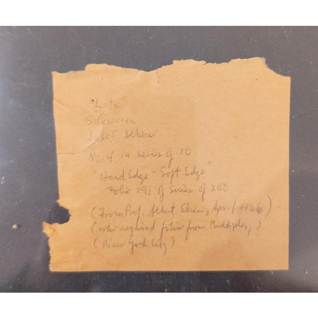 Mid-Century Serigraph Silkscreen Print of Josef Albers #4 in Series "Hard Edge, Soft Edge", 191/200 For Sale - Image 11 of 18