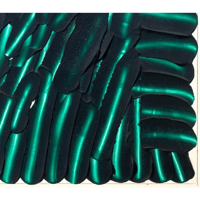 Abstract Joseph Gardella Abstraction in Green, 1978 For Sale - Image 3 of 7