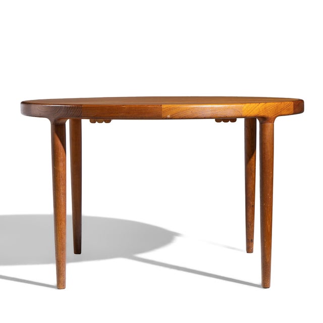 Mid 20th Century Mid Century Teak Dining Table With 2 Leaves For Sale - Image 5 of 14