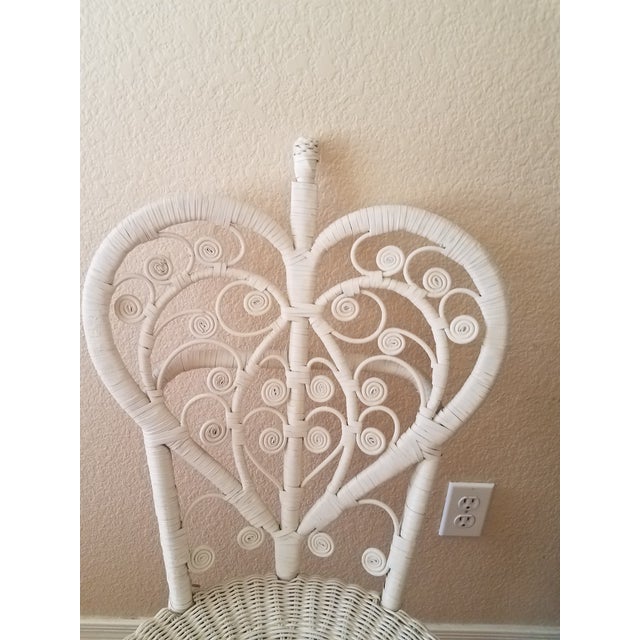 1960s Vintage Wicker Heart Shaped Chair Chairish