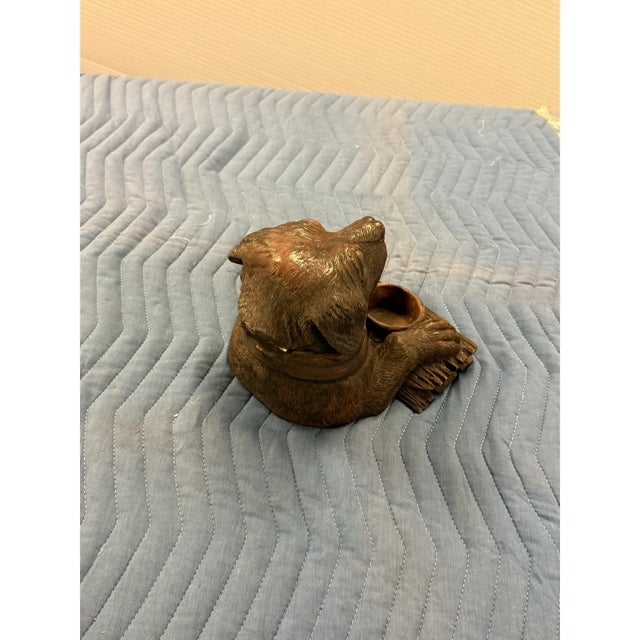 Brown Resin Dog Form Tobacco Box, Vintage For Sale - Image 8 of 11