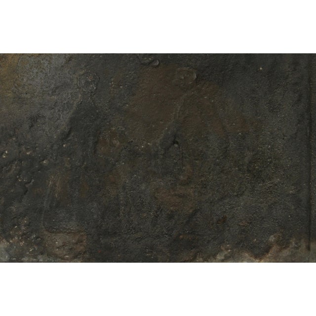 Vintage Cast Iron Fireback For Sale - Image 10 of 12