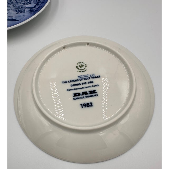 Dak Royal Copenhagen Denmark Annual Plate 1980, 1982 Collectible 2pc Set For Sale In Palm Springs - Image 6 of 8