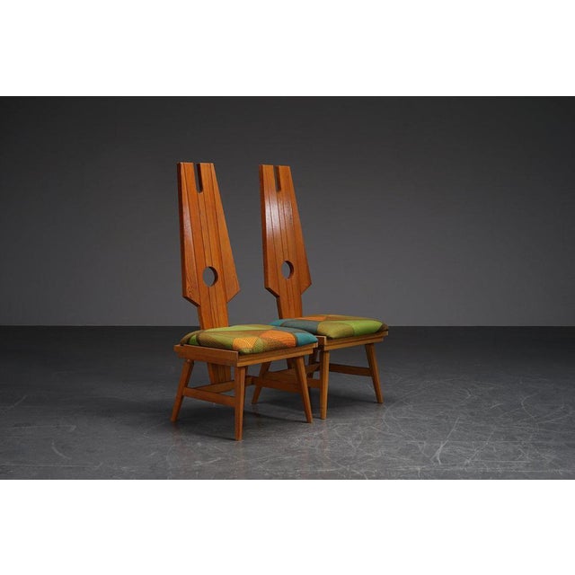 Brown Set of Brutalist Low Chairs, 1960s For Sale - Image 8 of 18