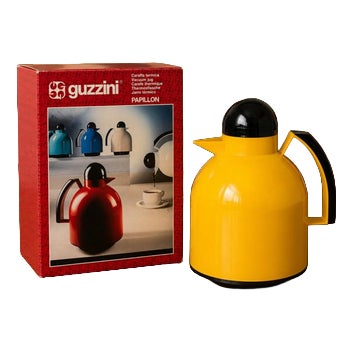 Papillon Thermal Jug in Yellow and Black by Furio Minuti for Guzzini, Italy For Sale