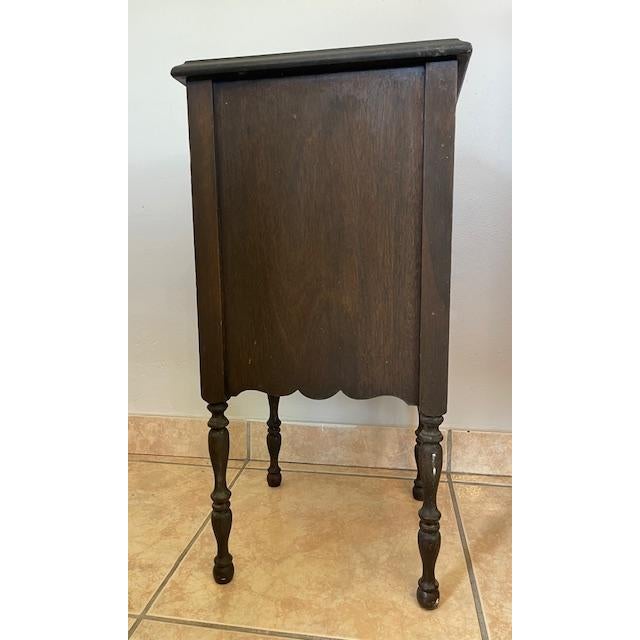 Handcrafted Copper Lined Wood Side Table W Pitcher Space For Sale - Image 10 of 18