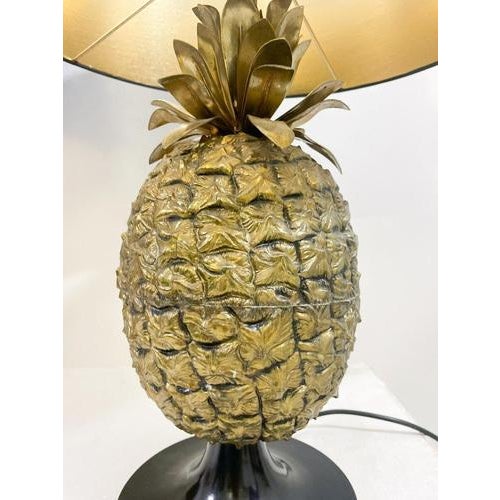 Metal Brass Pineapple Table Lamps, Set of 2 For Sale - Image 7 of 9