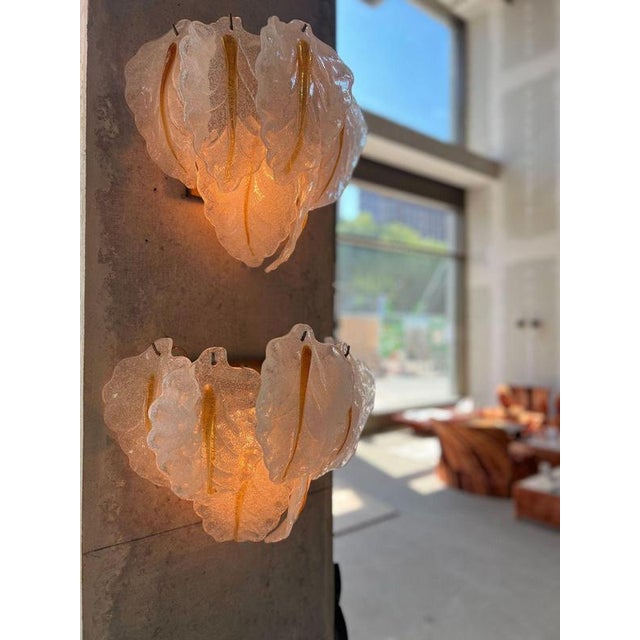 Murano Glass Wall Sconces, 1960s, Set of 2 For Sale - Image 9 of 14
