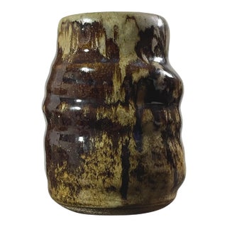 Geraldine Shapiro - Organic Modern Stoneware Studio Art Vase, Signed For Sale