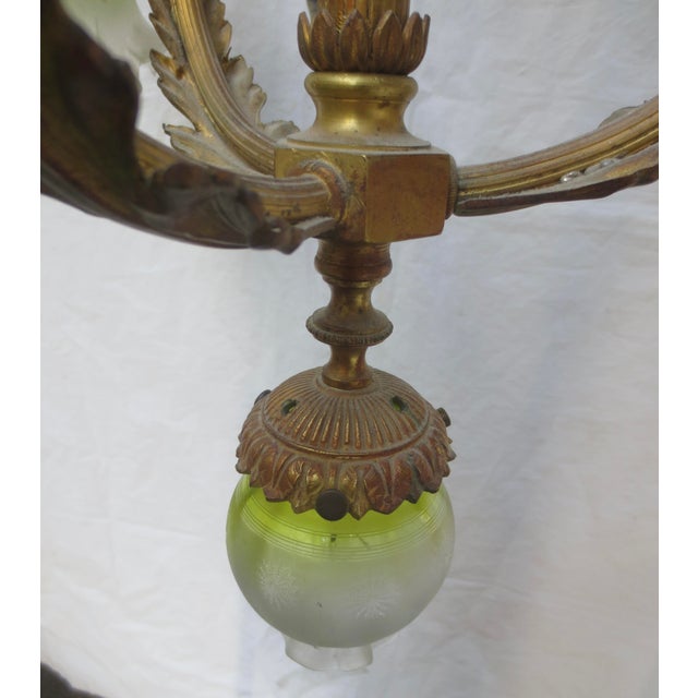 1930s Art Nouveau Chandelier For Sale - Image 4 of 9