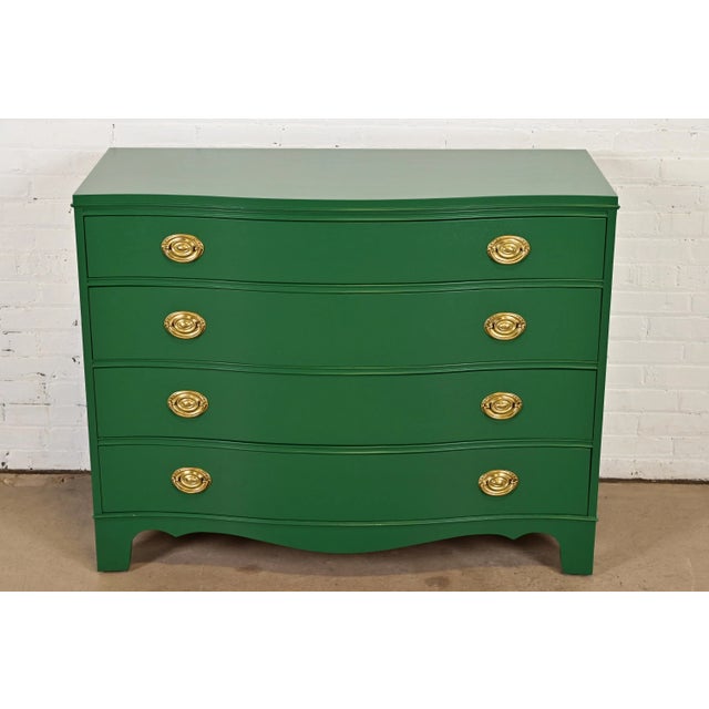 A gorgeous Federal or Georgian style serpentine front four-drawer dresser or chest of drawers By West Michigan Furniture...