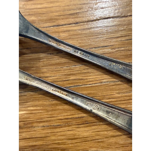 Art Deco Vintage Militaria United States Navy Silver-Plated Fork -a Pair For Sale - Image 3 of 4