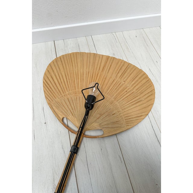 Wood Vintage Uchiwa III Wall Lamp in Bamboo by Ingo Maurer for M-Design, Germany, 1970s For Sale - Image 7 of 10