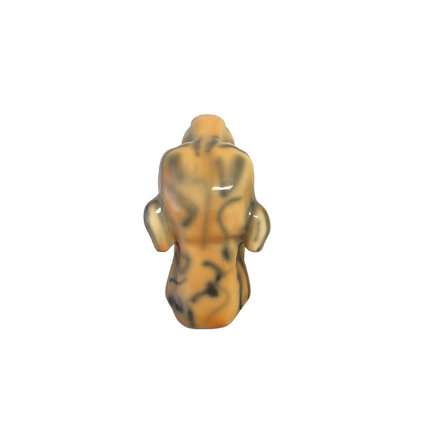Orange Vintage Glazed Ceramic Jaguar Head Wallhanger For Sale - Image 8 of 9
