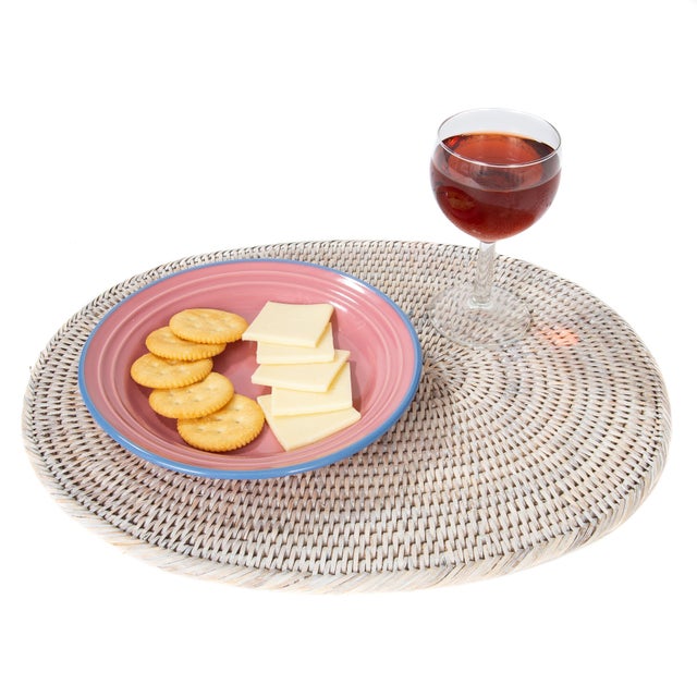 Artifacts Rattan Oval Placemat For Sale - Image 4 of 6