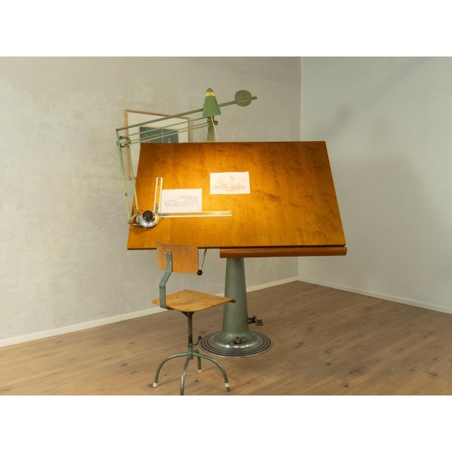 1950s Drawing Table, Nike Eskilstuna Width: 174 cm Height: 238 cm Depth: 160 cm Height 182–238 cm Depth 100–160 cm Working...