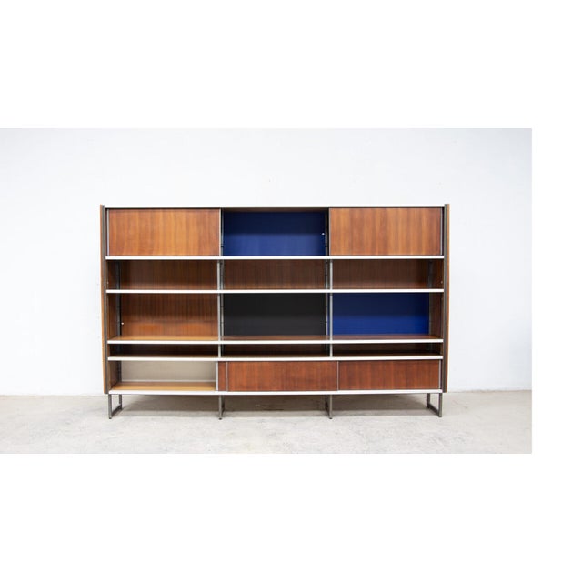 Georges frydman bookcase for efa modular walnut bookcase from the 1960s by designer georges frydman, produced by efa....