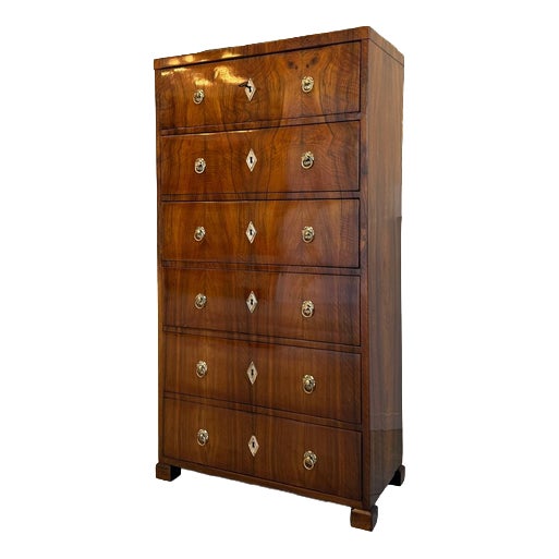 Biedermeier Week Dresser in Walnut For Sale