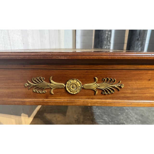Wood French Empire Writing Desk, 1880 For Sale - Image 7 of 14