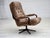 Danish Swivel Armchair in Corduroy and Dark Beechwood, 1970s For Sale - Image 16 of 16