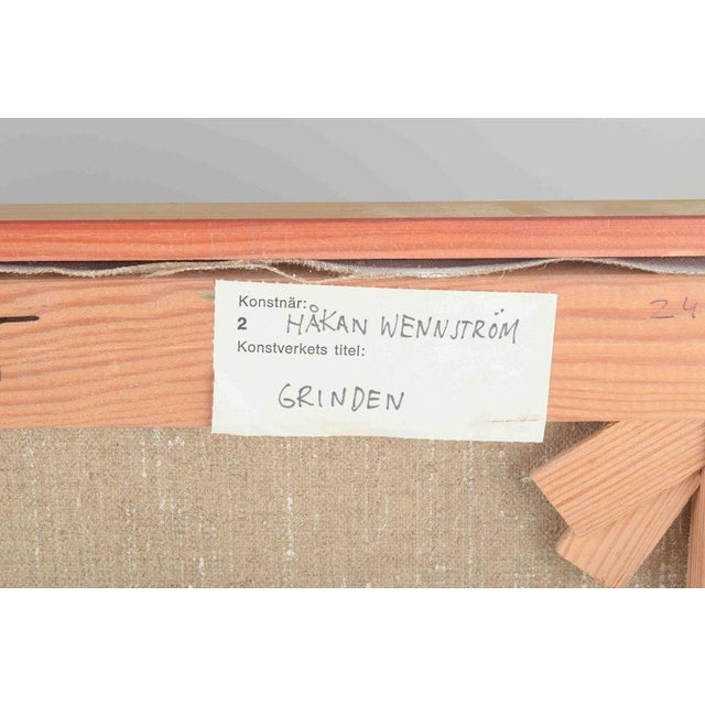 Håkan Wennström, Grinden, Abstract Composition, 1985, Oil on Canvas For Sale - Image 6 of 7