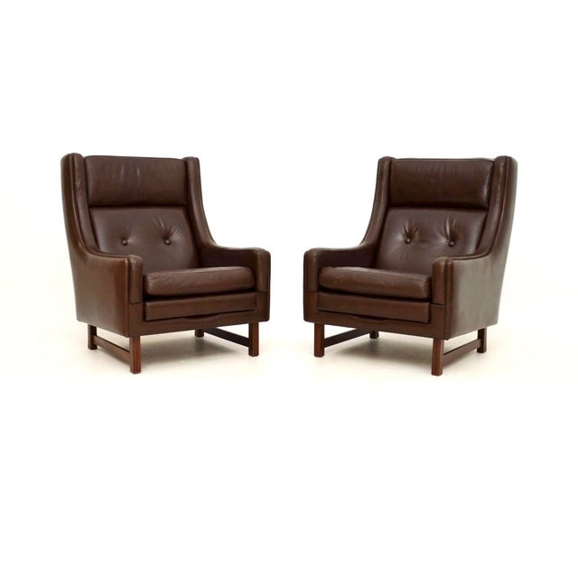 Vintage Leather Lounge Chairs by Torbjörn Afdal for Bruksbo, 1970s, Set of 2 For Sale - Image 11 of 11