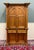 Wood Vintage English Large Pine Cupboard Cabinet Corinthian Capitals Fluted Columns For Sale - Image 7 of 16