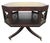 Antique Octagon Shaped Leather Top Rolling Side Table For Sale - Image 9 of 10