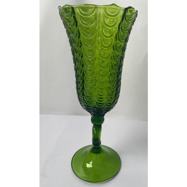 Carlo Scarpa Large Murano Glass Chalice in the style of Carlo Scarpa For Sale - Image 4 of 16