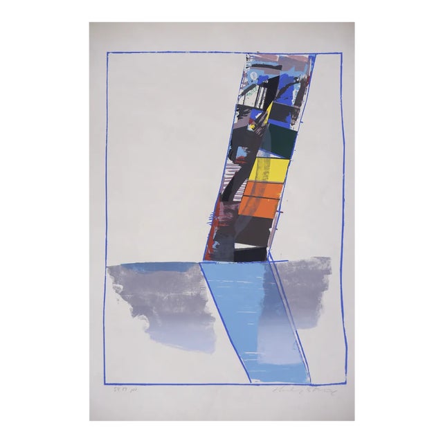 Abstractive Modern Colored Lithograph by Hardy Strid, 1950s For Sale