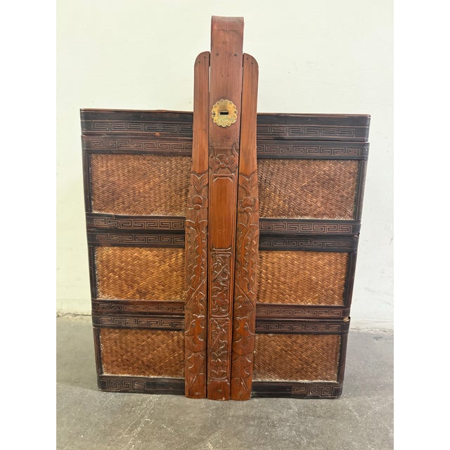Mid 20th Century Traditional Beautiful Chinese Four Tiered Wedding Basket For Sale - Image 9 of 12