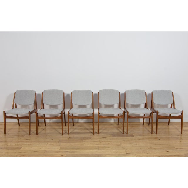 Mid-Century Modern Mid-Century Teak Ella Dining Chairs by Arne Vodder for Vamo Sønderborg, Denmark, 1960s, Set of 6 For Sale - Image 3 of 18