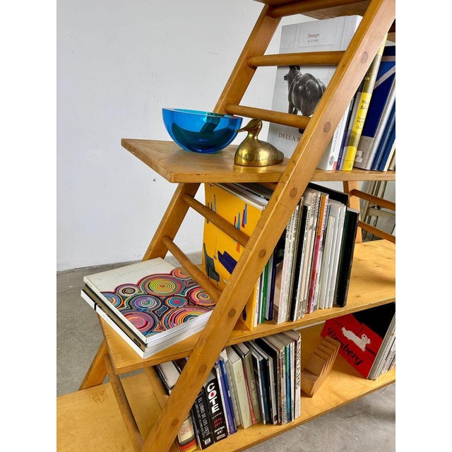 Italian Postmodern Modular Wooden Bookcase by Giovannetti, 1980s For Sale - Image 11 of 12