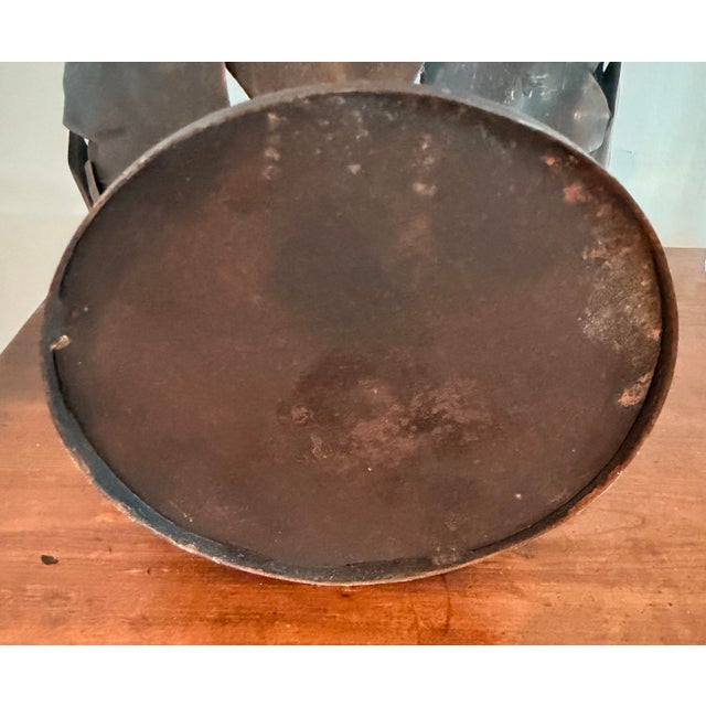 Vintage Hollywood Regency Style Metal Leaf Cachepot Planter/Pillar Candle Holder For Sale - Image 10 of 10