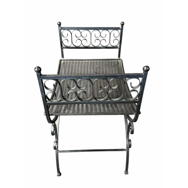 1960s Vintage Arthur Umanoff Granada Style CastIron Bench For Sale - Image 5 of 7