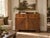 Jacobean Vintage Tudor Revival Carved Oak Buffet Server / Sideboard For Sale - Image 3 of 7