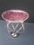 This is a Large 11.25" tall hand-blown Deco-Glass Krosno, Poland purple art glass bowl featuring a sculptural jellyfish-...