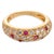 Contemporary Vintage Ruby Diamond 18k Yellow Gold Ring, Size 4.75 For Sale - Image 3 of 5