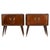 Vintage Italian Night Tables in Wood and Art Glass, 1950s, Set of 2 For Sale - Image 9 of 9