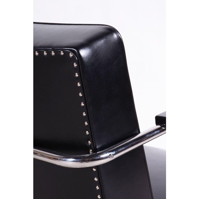 Bauhaus Set of Bauhaus Black Chairs from Mücke Melder, 1930s For Sale - Image 3 of 11