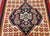 Vintage Persian Senneh Kilim Area Rug, Handwoven Wool, Floral Pattern, Ivory & Blue, 3x6 For Sale - Image 11 of 15