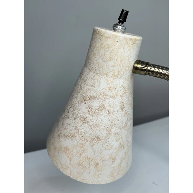 Vintage Mid Century Modern Retro Atomic Gooseneck Cone Desk Lamp For Sale - Image 6 of 7