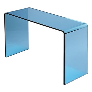 Modern Blue Acrylic U Console Table For Sale