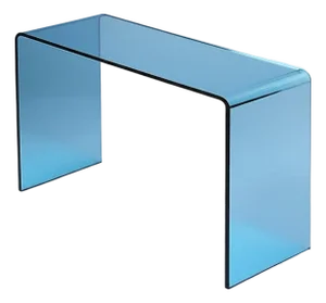 Modern Blue Acrylic U Console Table
