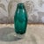 Buzz Blodgett Signed Aqua and Clear Art Glass Controlled Bubble Bud Vase 1989 For Sale - Image 4 of 7