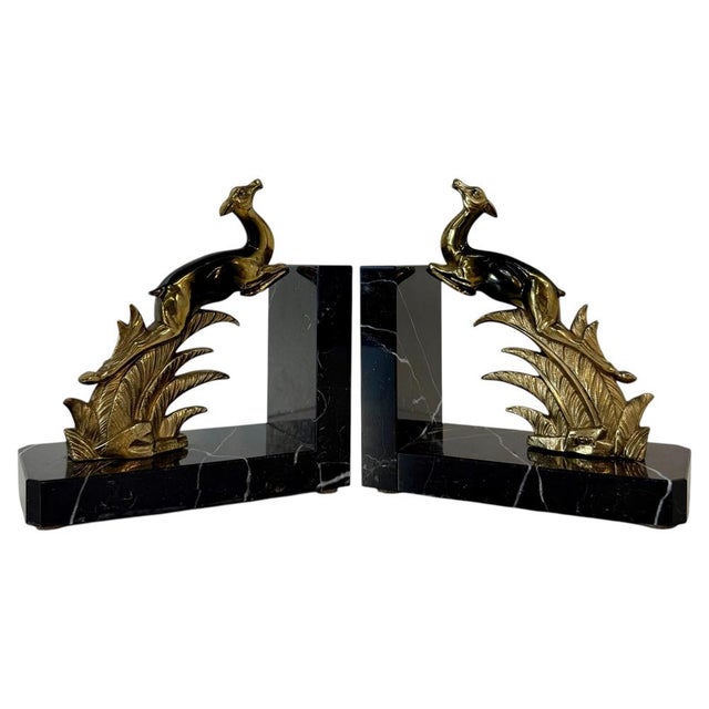 French Art Deco Bookends with Leaping Antelopes by Tedd, 1930s, Set of 2 For Sale - Image 11 of 11