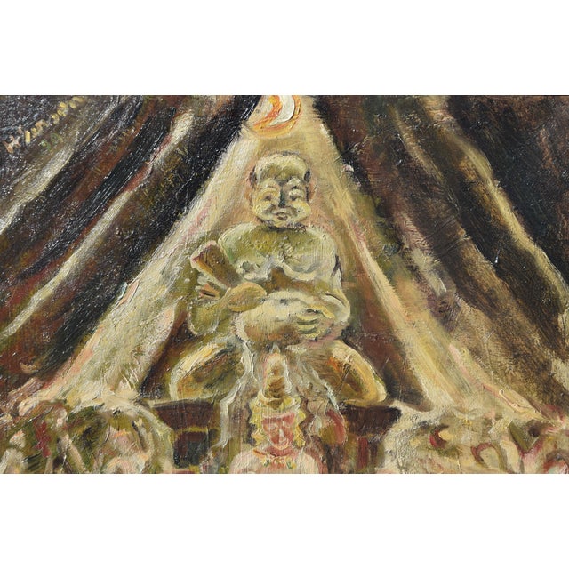 1920s Hans Gerson, Asian Scene, 1920, Oil on Canvas For Sale - Image 5 of 13