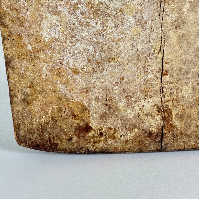 Brown Stupendous Large Antique Primitive French Bread Board With Remnant Flour For Sale - Image 8 of 15