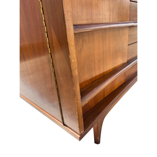 Vintage Mid Century Modern Concave Dresser or Credenza For Sale - Image 9 of 9