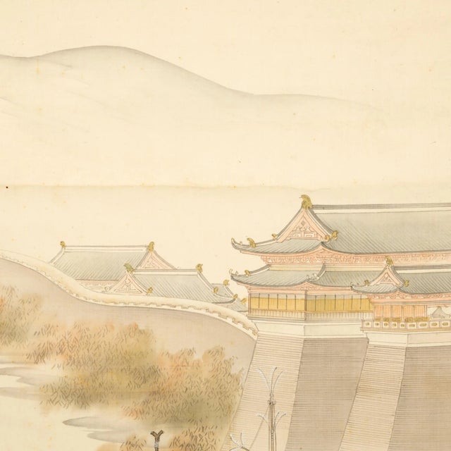 Japanese Japanese Meiji Riverside Scroll, Circa 1900 For Sale - Image 3 of 8
